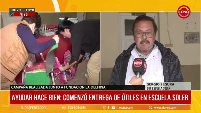 Ayudar Hace Bien: entregaron donaciones a escuela beneficiaria de colecta solidaria